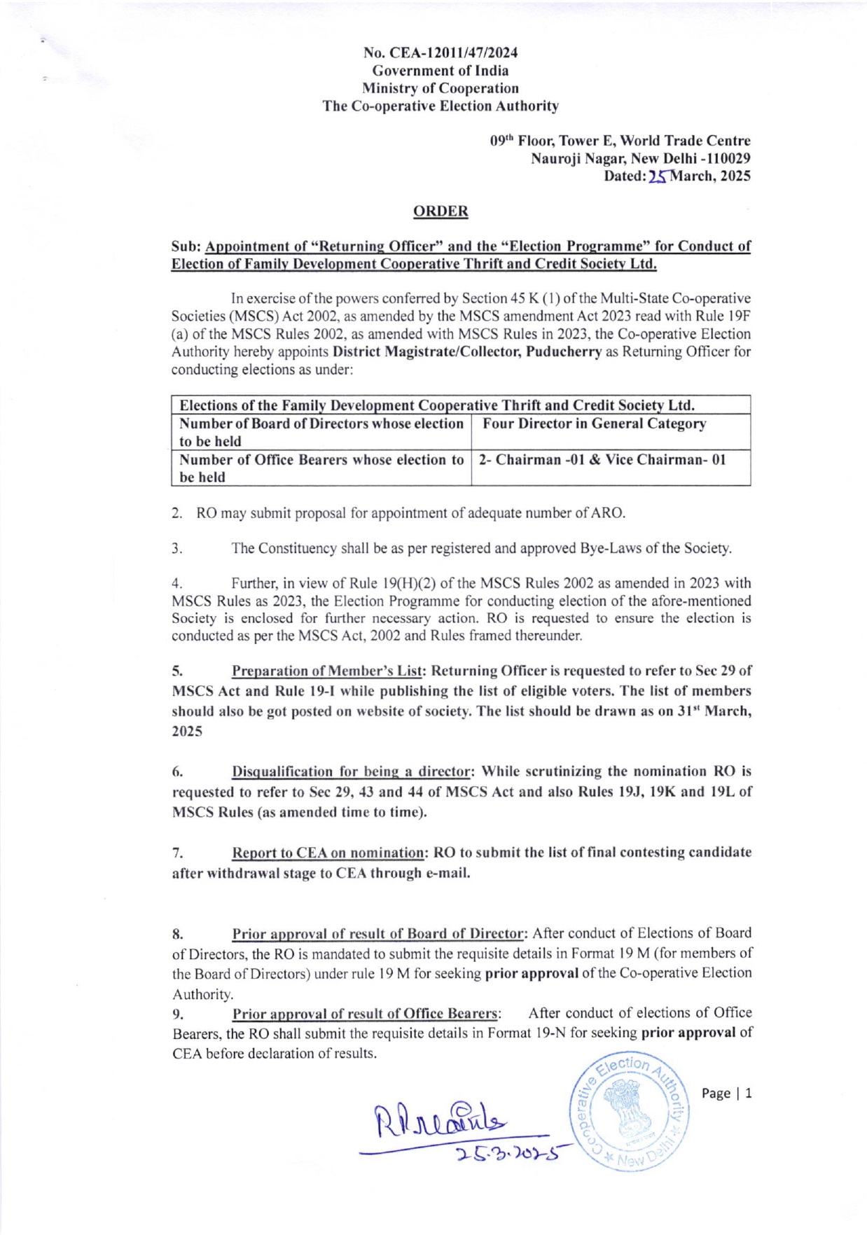 RO Order Election Programme dated 25.03.2025_page-0001